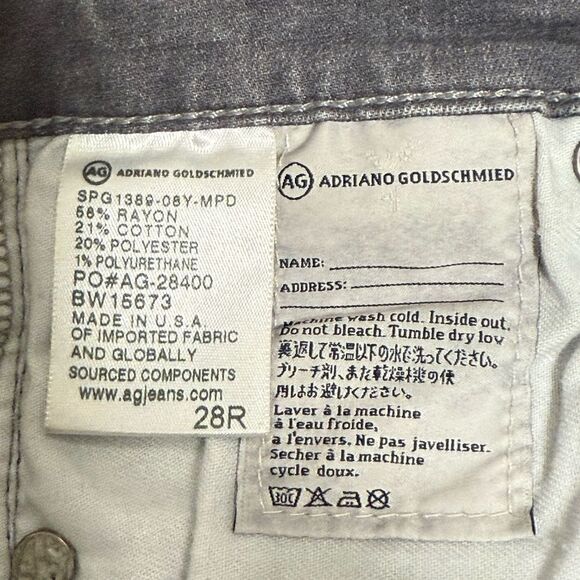 Adiano Goldschmied Gray Distressed Super Skinny Legging Ankle Jeans. - Picture 10 of 11